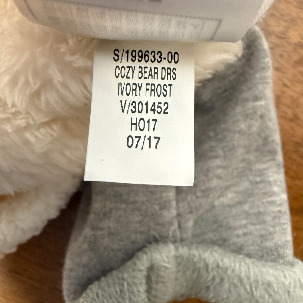 Baby Gap Girls Cozy Bear Fleece Shift Dress, Ivory Frost, 6-12 MOS - Picture 3 of 8